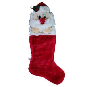 Fukei Industrial Santa Claus Christmas Stocking 3D Red Holidays Unique 20"